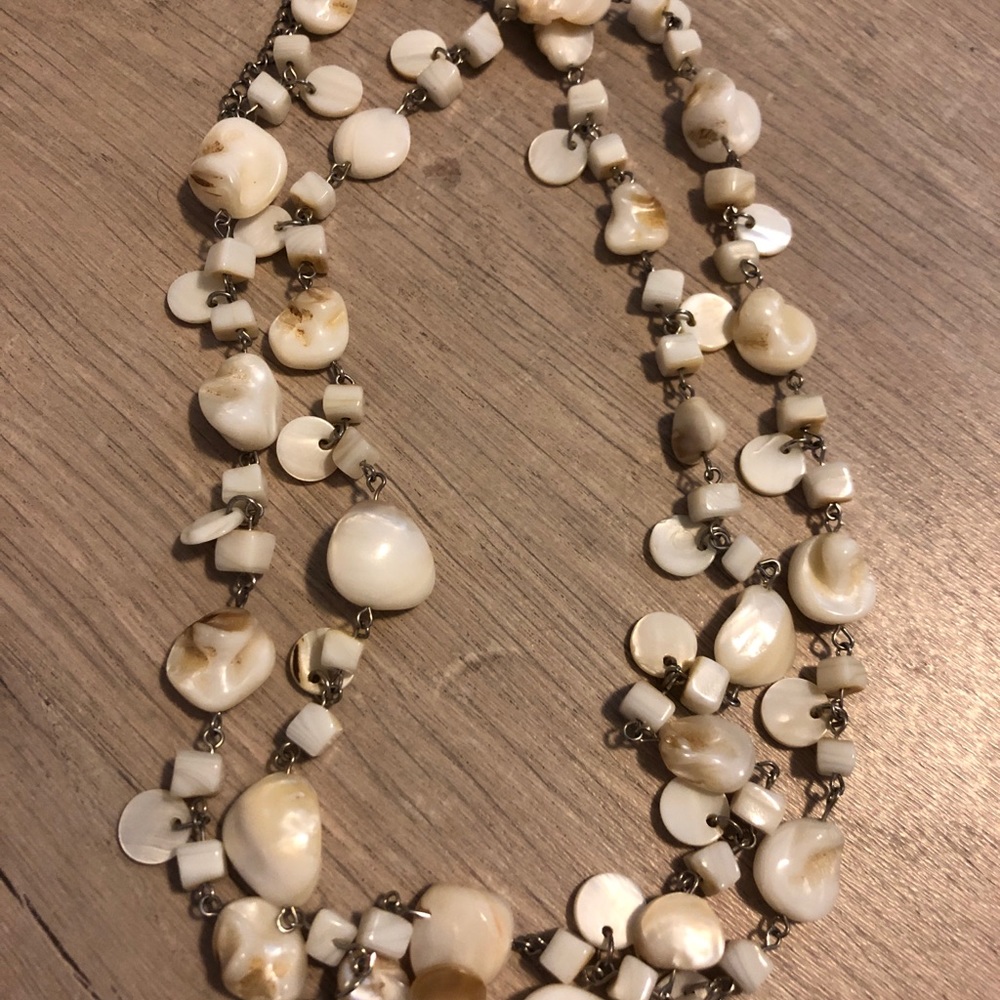 White Rock Shell and Mother of Pearl Necklace.